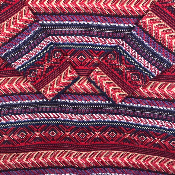 St John's Bay Cardigan Women's XL Red Fair Isle Knit Button Sweater Pocket Aztec - Picture 8 of 15